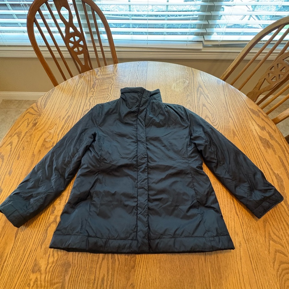 Eileen Fisher Women's Down Quilted Puffer Coat Black Size Petite P